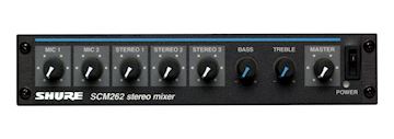 Mixeur stéréo Shure – 2 entrées micro, 3 entrées stéréo