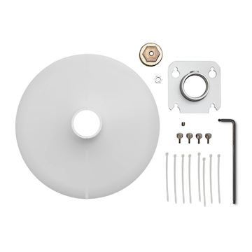 Kit de montage sur poteau Shure 3/8", MXA901 rond, blanc