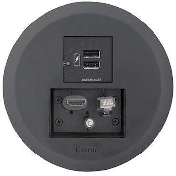 Extron Cable Cubby 100 Zwart, Twee USB-stroomaansluitingen
