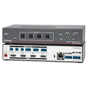 Extron HDMI-switcher met vier ingangen en DTP-zender