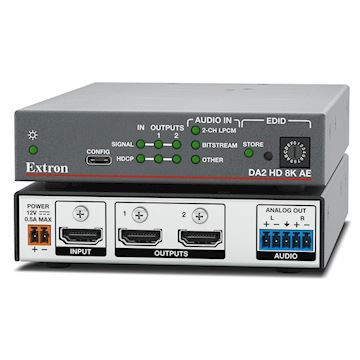 Extron DA2 HD 8K AE Versterker met audio