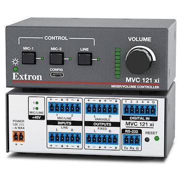 Extron MVC 121 xi Audiomixer met drie bronnen en DSP