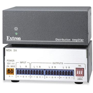 Extron MDA 3A Drie-uitgangs stereo audio-distributieversterk