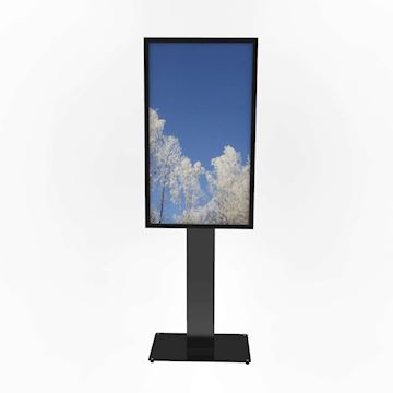 HI_ND Floorstand portrait pour Samsung 55", décor verre, boî