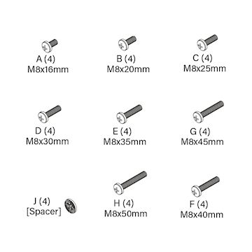 Chief M8 x 50MM HARDWARE SCREWS