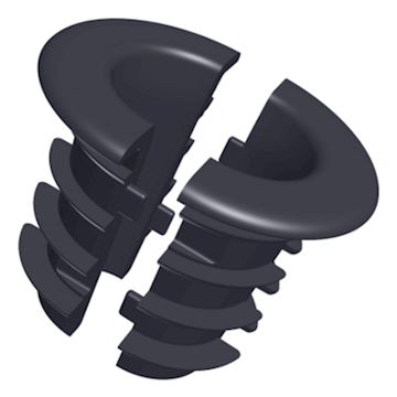 Biamp 16mm Black Grommet, 10-Pack