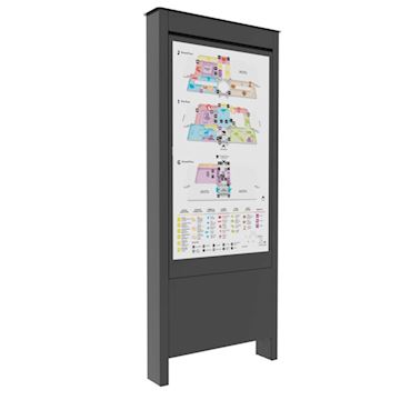 Chief Outdoor Portrait Kiosk for LG 55XE4, Black