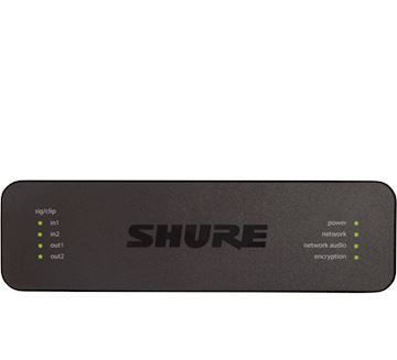 Interface réseau audio Dante Shure 2 canaux avec entrées/sor