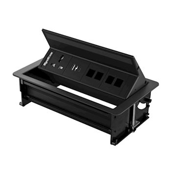 Flip Up In-Desk Connectivity with Power